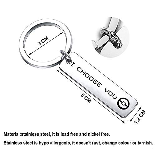 bobauna Retro Controller Keychain I Choose You Video Game Jewelry Game Enthusiast Gift For Gamer - color: Choose You Game Keychain
