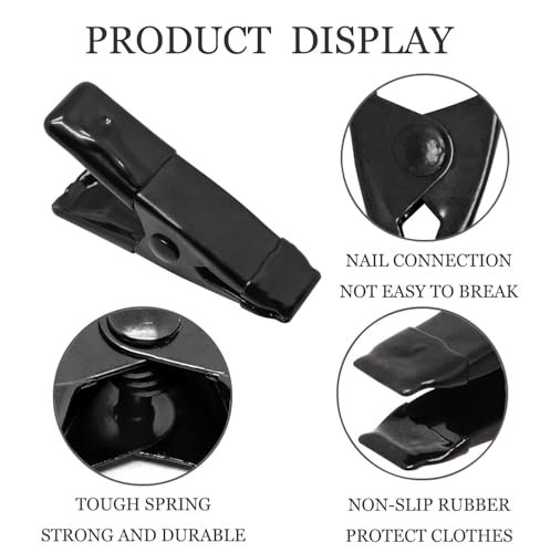 2 Inch Spring Clamps, Heavy Duty Metal Strong Clips Clamps (20pcs, Black) - color: Black, size: 20 Pcs