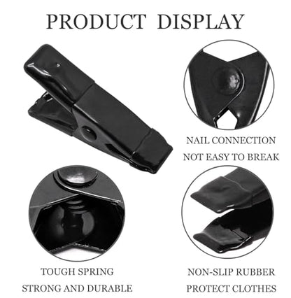 2 Inch Spring Clamps, Heavy Duty Metal Strong Clips Clamps (20pcs, Black) - color: Black, size: 20 Pcs