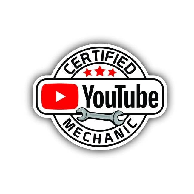 3 PCS Certified YouTube Mechanic Stickers – Funny Tool Box Decal, Hard Hat Sticker for Mechanics, Waterproof Vinyl 2 Inch – Toolbox Stickers for Men, Electricians, Garage, Union (2in) - size: 2in
