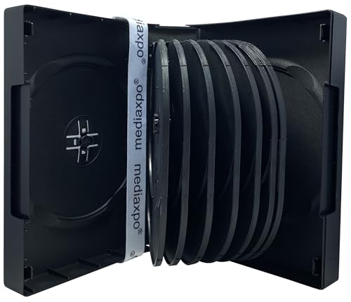 Mediaxpo Space-Saving Multi 16 Disc DVD Cases Holders with Flap - Neatly Store Your Movie Collection (Pack of 25) - size: Pack of 25