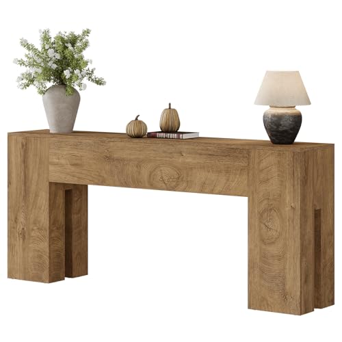 Tribesigns 71-Inch Long Console Table for Entryway, Farmhouse Sofa Console Behind Couch, Entry Table for Hallway, Foyer, Living Room, Burlywood - color: Burlywood