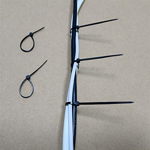 1000 pcs 4 inch Cable Zip Ties Heavy Duty, Premium Plastic Wire Ties with 18 LBS Tensile Strength, UV Resistant Cable Ties, Self-Locking Black Nylon Tie Straps - color: Black, size: 4 inch ( 3 x 100mm )