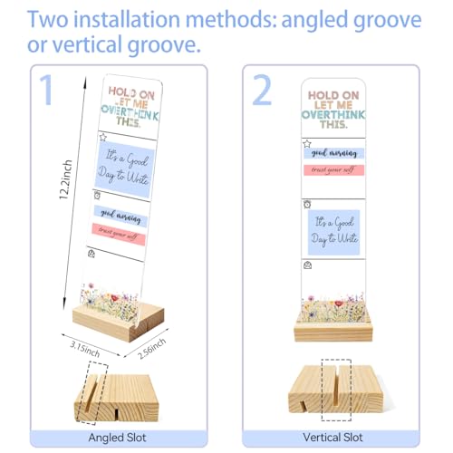 Monitor Memo Board Desk Organizers Desk Decor Hold On Let Me Overthink This | Acrylic Sticky Note Holder Funny Anxiety Relatable Office Desk Sign Post It Note Holder - color: Acrylic 3