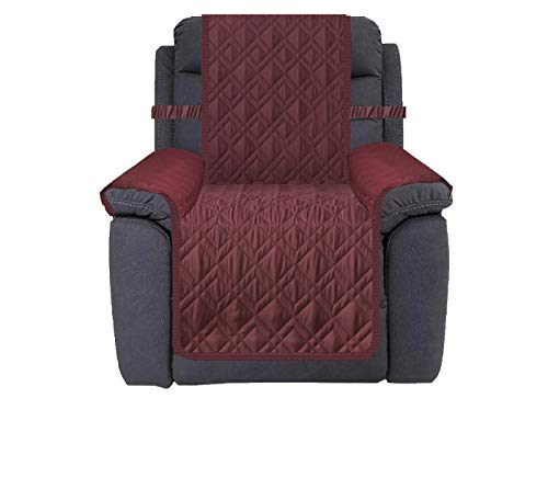 Ameritex Waterproof Nonslip Recliner Cover Stay in Place, Dog Chair Cover Furniture Protector, Ideal Recliner Slipcovers for Pets and Kids (Burgundy, 23") - color: Burgundy, size: 23"