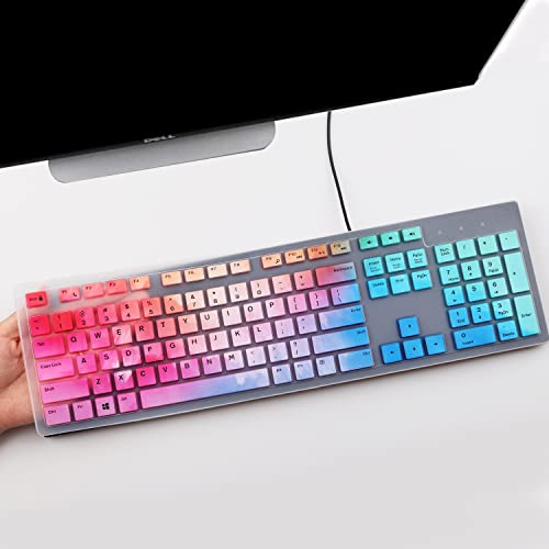 Keyboard Cover for Dell KB216 KB216p KB216d Keyboard/Dell KM636 Keyboard/Dell Optiplex 5250 3050 3240 5460 7450 7050 /Dell Inspiron AIO 3475 3670 3477 7700 Desktop-Colorful - color: Colorful