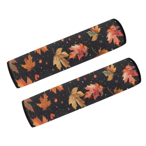 Fall Leaves Wheelchair Arm Covers Wheelchair Accessories with Widened Self Adhesive Strips Multi-Purpose Available Chair Arm Rest Pads 13 inch,Holiday Decoation Gift - color: Fall Leaves