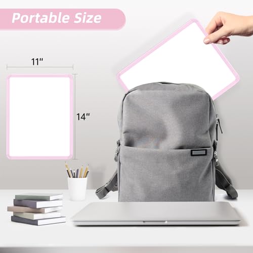 VUSIGN Small White Board Dry Erase, 14'' x 11'' Magnetic Dry Erase Board, Mini Whiteboard with Markers for Students, Fridge, Wall, Locker, Pink - color: G-pink 1 Pack