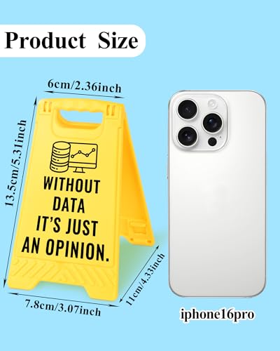 Funny Desk Shelf Decor, Without Data Opinion Mini Desk Sign | Without Data Opinion Sign, Funny Shelf Sign, Home Office Decor, Mini Desk Sign - style: Just An Opinion