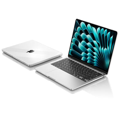 EooCoo Case Compatible with MacBook Air 13 inch M5 2026-2022 Release M4 M3 M2 A3449 A3240 A3113 A2681, Hard Shell&Keyboard Skin Cover&Screen Protector for Mac Air 13.6 inch, Gloss Clear - color: Gloss Clear