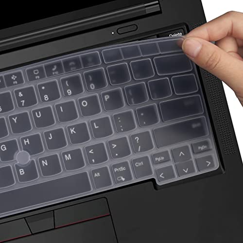 Keyboard Cover for 2024 2023 Lenovo Thinkpad x1 Carbon Gen 11/10 14", ThinkPad T14 T14s L14 P14s Gen 5/Gen 4/Gen 3, X1 Yoga Gen 8/7, E14 Gen 6/5 (Not Fit T14 L14 P14s Gen 2 1, E14 Gen 4/3) - color: Clear