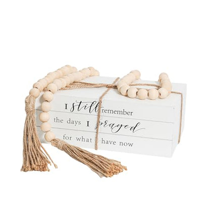 Decorative Books for Home Decor, Wooden Faux Book for Decoration, Farmhouse Stacked Display Books (I still remember the days) - style: I still remember the days