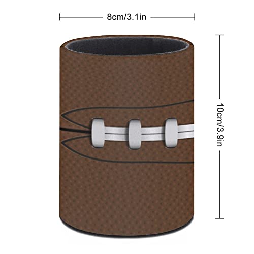 American Football Pen Holder Pencil Cup for Desk Organizer | Cute Makeup Brush Holder PU Multifunctional Office Suppliesfor Decor Home Classroom School - color: Football