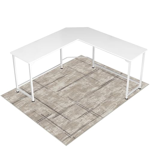 Office Chair Mat for Hardwood Floor&Tile Floor,48"X 60" Heavy Duty Desk Chair Mat for Hard Floors,Under Desk Rug for Rolling Computer Chair,Anti Slip,Low Pile Carpet Floor-Khaki - color: Khaki, size: 48"X 60"