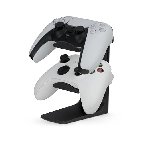 BRAINWAVZ The Sentinel - Dual Game Controller Stand for Desks, Universal Design for All Gamepads - Black