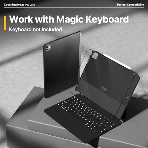 MAGEASY CoverBuddy Lite for M3/M2 iPad Air 13" (2024-2025-2025) - iPad Air Case Compatible with Magic Keyboard - White (1.2) - color: White, size: M2/M3 iPad Air 13"