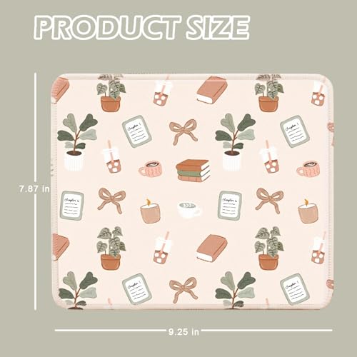 Mouse Pad for Desk with Stitched Edge, Premium Cute Washable Mouse Pads. Computer Mousepad with Non-Slip Rubber Base, Mousepads for Laptop, 9.25x7.75x0.12 inch (Calm Oasis) - color: Calm Oasis