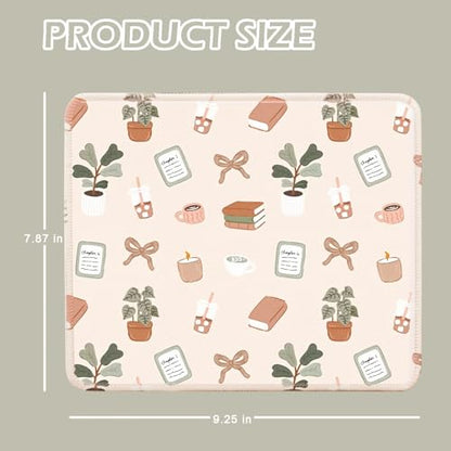 Mouse Pad for Desk with Stitched Edge, Premium Cute Washable Mouse Pads. Computer Mousepad with Non-Slip Rubber Base, Mousepads for Laptop, 9.25x7.75x0.12 inch (Calm Oasis) - color: Calm Oasis