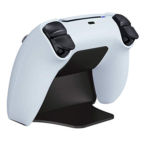 PlayVital 2 Pack Controller Display Stand for ps5, Gamepad Stand Desk Holder for ps5 Controller Accessories with Rubber Pads, Solid Black - color: Solid Black 2 set