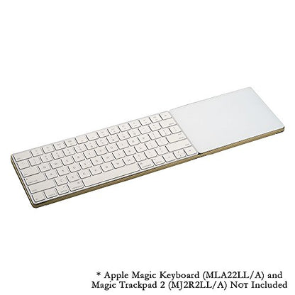CraftMaster Union Tray for Apple Magic Keyboard and Apple Magic Trackpad 2 - Metal Dock Stand Controls Your iMac or Laptop Remotely, Premium Home and Office Accessory - Gold - color: Gold
