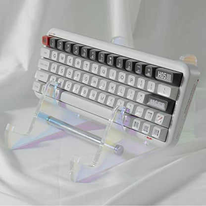 3-Tier Acrylic Keyboard Display Stand, Colorful Clear Keyboard Storage Holder, Mechanical Keyboard Collection Holders Rainbow Desk Accessories