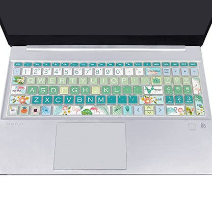 Keyboard Cover for 15.6 HP Laptop 15-fc 15-fd 15t-fd 15z-fc Series, HP Pavilion 15-eg 15t-eg 15-eh 15-er, 17z-ca 17-cn 17-cp 17z-cp Series, Flamingo - color: Flamingo