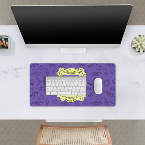 Head Case Designs Officially Licensed Friends TV Show Peephole Frame Graphics 23.62 x 11.81 x 0.12 inches (600 x 300 mm) - L Gaming Office Desk PC Keyboard Mouse Mat Pad - size: 23.62 x 11.81 x 0.12 inches (600 x 300 mm) - L
