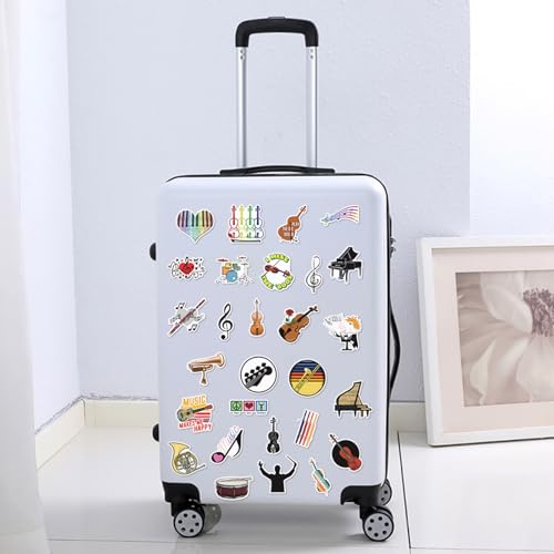 108PCS Orchestral Music Stickers, Vinyl Music Stickers for Water Bottle Laptop Luggage Guitar Gifts for Adult Youth Teacher Students - style: Orchestral Music Stickers
