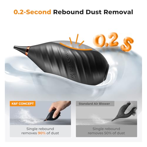 K&F Concept Soft Tip Air Blower Rubber Bulb Air Pump Dust Blower | Strong airflow and safe silicone won't scratch lenses. Compact, portable and versatile for multiple devices