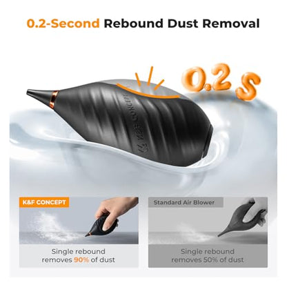 K&F Concept Soft Tip Air Blower Rubber Bulb Air Pump Dust Blower | Strong airflow and safe silicone won't scratch lenses. Compact, portable and versatile for multiple devices