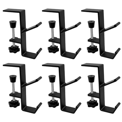 6 Pcs Adjustable Purse Hooks Heavy Duty Bag Hanger for Table | Hooks Bag Hanger for Desk Fireplace, Bag Holder for Table for Desk Key Backpack - size: 6 Pieces