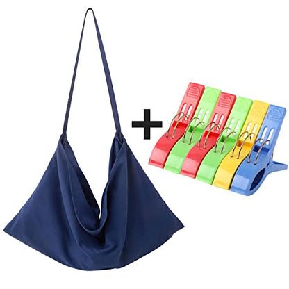 VOCOOL Lounge Chair Cover Microfiber Beach Chair Cover Towel with Pockets | Soft Absorbent Quick Dry, Chaise Lounger Towel Cover, for Outdoor Sunbathing Garden Courtyard Hotel, 85 x 30 inch, Dark Blue - color: Dark Blue