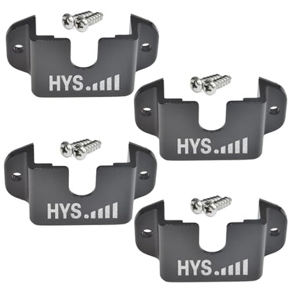 HYS Universal Ham CB Radio/All HT’s Microphone Hanger with Belt Clip/Universal Round Knob, Walkie Talkies/Marine Radio Back Belt Clip Holder Mount for Anytone Midland Icom Kenwood Yaesu (Black-4pcs) - color: Black, size: 4 Pieces
