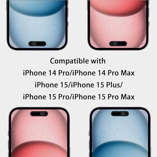 Webcam Cover,Front Camera Cover Compatible for iPhone 15/15 Plus/15 Pro/15 Pro Max/14 Pro/14 Pro Max,Protect Privacy and Security,Not Affect Face ID, 2 Pack-Black - color: Black