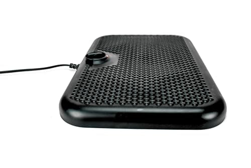 Cozy Products Toasty Toes Foot Warmer, Ergonomic Heated Footrest with 3 Adjustable Positions and 2 Heat Settings, Portable Space Heater, 105 Watts, Black, 12" x 18" x 5"
