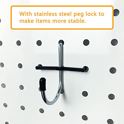 258pcs Pegboard Hooks, Pegboard Accessories Organizer Kit, Pegboard Set for Organizing Various Tools, Metal Pegboard Hooks Assortment, Peg Board Bins, Peg Lock