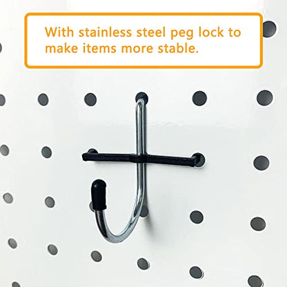 258pcs Pegboard Hooks, Pegboard Accessories Organizer Kit, Pegboard Set for Organizing Various Tools, Metal Pegboard Hooks Assortment, Peg Board Bins, Peg Lock