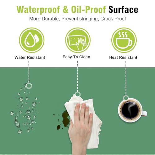 Green Mouse Pad, Smooth Mouse Pads, Non-Slip Rubber Base & Waterproof Gaming Mouse Pad, 31.5L x 11.8W Inches Large Mousepad for Computer, Office & Home, Multifunctional Large Mousepad - color: Olive Green, size: 31.5L x 11.8W inches