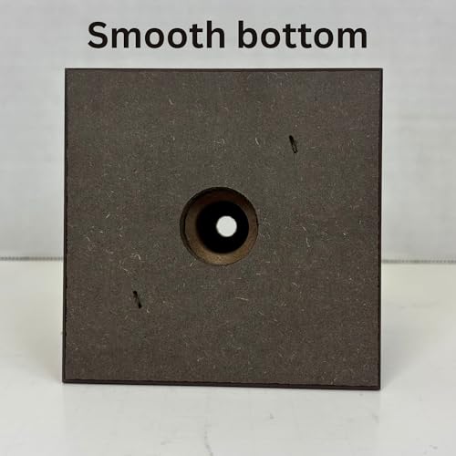 Display Base Pedestal Cherry Finish with 5/16" Center Hole – Square Stand Blank for Trophies, Figurines, 3D Prints, DIY Projects – Available in Multiple Sizes (5 1/2"Lx5 1/2"Wx4"H) - size: 5 1/2"Lx5 1/2"Wx4"H