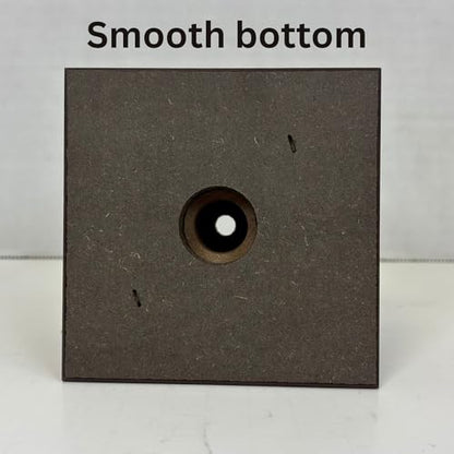 Display Base Pedestal Cherry Finish with 5/16" Center Hole – Square Stand Blank for Trophies, Figurines, 3D Prints, DIY Projects – Available in Multiple Sizes (5 1/2"Lx5 1/2"Wx4"H) - size: 5 1/2"Lx5 1/2"Wx4"H