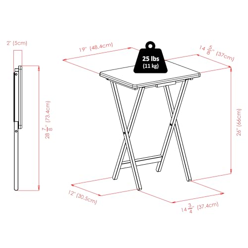 Winsome Alex Set of 2 Foldable Snack Tables, Easy to Store Small Portable Fold Up Table Set for Kitchen, Living Room TV Dining, Crafts, Puzzles, Work From Home - size: 2 - Tables