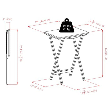 Winsome Alex Set of 2 Foldable Snack Tables, Easy to Store Small Portable Fold Up Table Set for Kitchen, Living Room TV Dining, Crafts, Puzzles, Work From Home - size: 2 - Tables