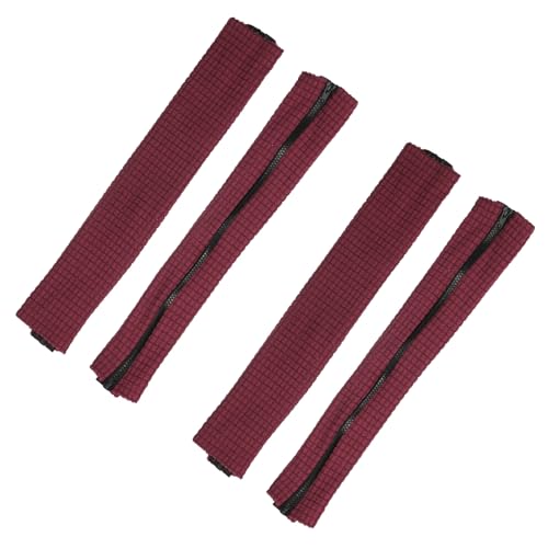 PATIKIL 18x4.3 in Office Chair Armrest Covers, 2 Pair Office Chair Arm Covers Long Computer Chairs Arm Rest Cover with Zipper Removable Rest Slipcover Hand Rest Protector, Burgundy - color: Burgundy, size: 18"