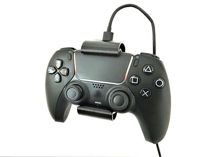 Controller Holder – Under Desk or Wall Mount Compatible with PS5 DualSense and Xbox Controllers | Quick Snap-in Design | Made in USA - color: Black, size: PS5