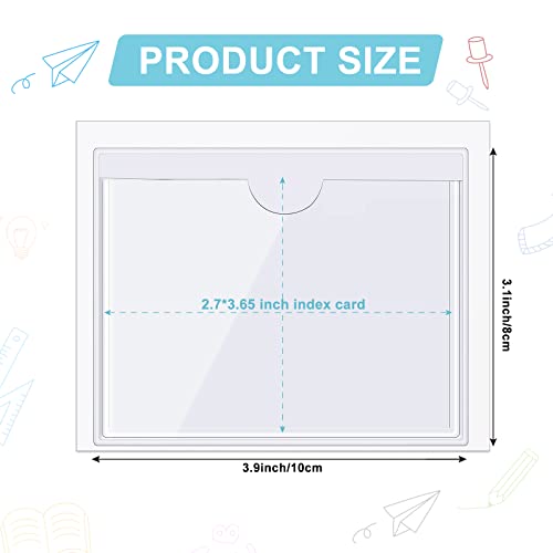 Chinco 30 Pcs Self Adhesive Pockets, Bin Labels for Storage Bins, Clear Pocket Label Sleeves, Plastic Index Card Holder with Top Open for Organizing Bins Box Drawer(2.75 x 3.5 Inches) - size: 3.9 x 3.1 Inches