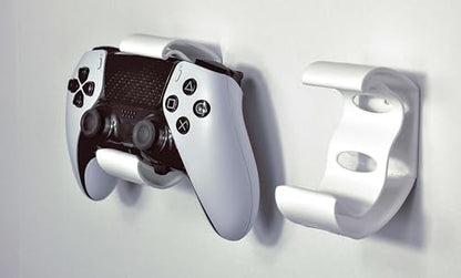 Controller Holder – Under Desk or Wall Mount Compatible with PS5 DualSense and Xbox Controllers | Quick Snap-in Design | Made in USA - color: White, size: PS5