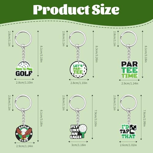 Keychains Bulk,Funny Key Chain for Prizes Incentives Holiday Gifts Birthday Party Favors - color: 30pcs Golf Keychains