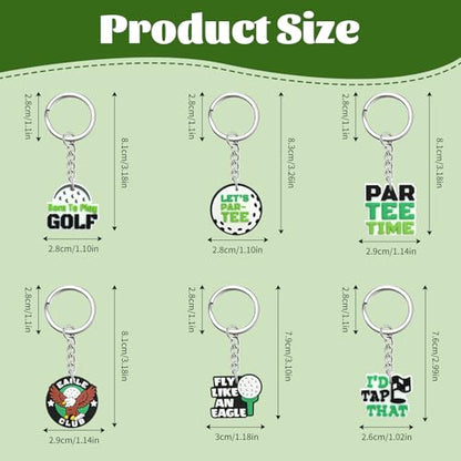 Keychains Bulk,Funny Key Chain for Prizes Incentives Holiday Gifts Birthday Party Favors - color: 30pcs Golf Keychains