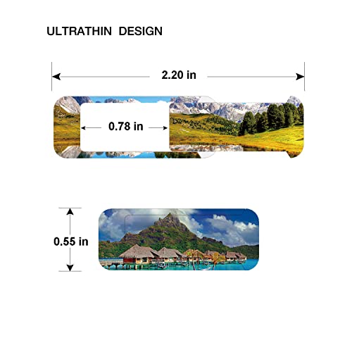 Laptop Camera Cover Slide,Protective Cover for Laptop, Desktop, PC,MacBook Pro, MacBook Air, iPad, iMac, Tablet,Protecting Privacy Security (Scenery)