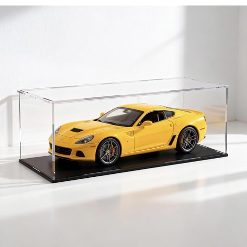 Acrylic Display Case, Clear Acrylic Display Box with Matte Base, Dustproof Collectible Storage Cases, DIY Easy Assembly Showcase for 1: 24 Car Models, Collectibles, 10 x 5 x 5 inch - size: 10 x 5 x 5 inch